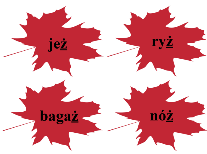 Jesienna ortografia - dekoracja