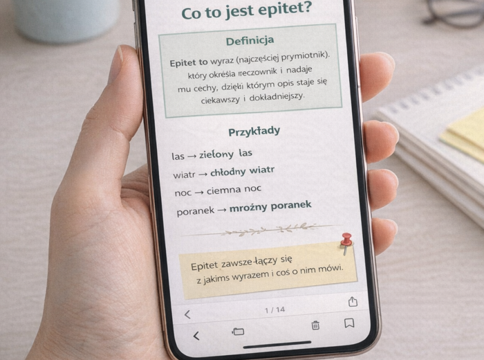 Epitet pod lupą: kompendium dla ucznia