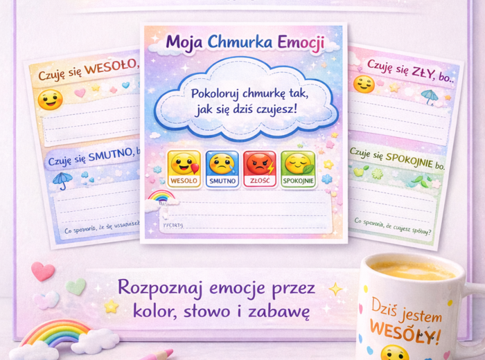 Chmurka emocji - karta pracy