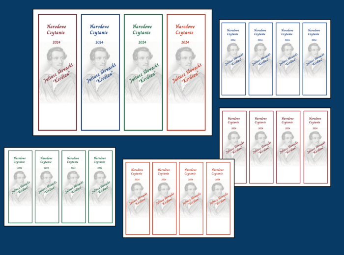NARODOWE CZYTANIE 2024 – zakładki do książek – zakładka – kolor – wersja 1