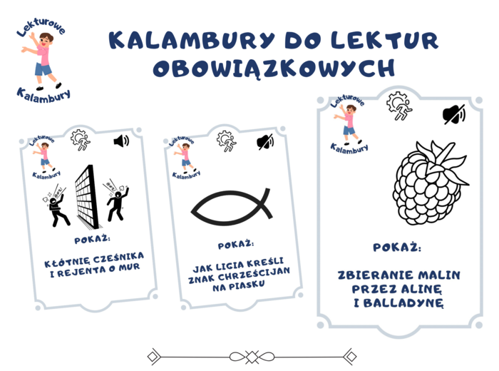 Kalambury do lektur z klas 7-8, lektury obowiązkowe