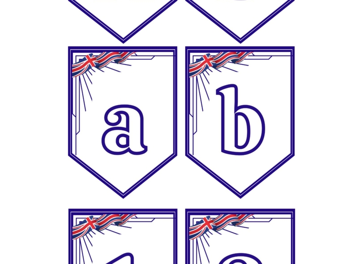 ENGLISH ALPHABET AND NUMBERS 0-9