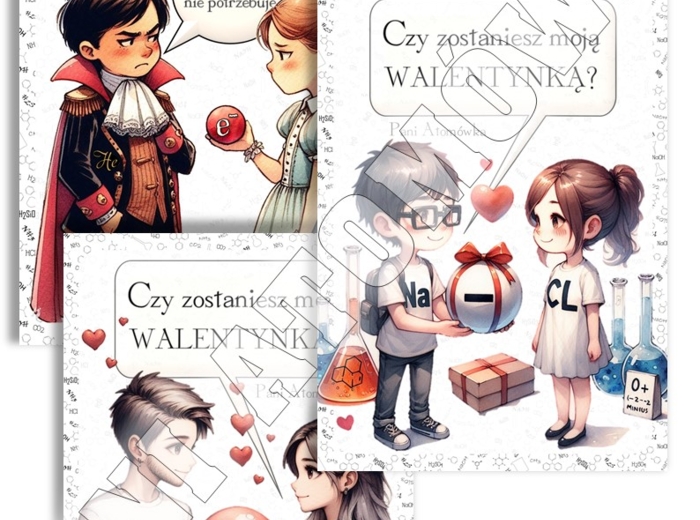 Chemia. Plakat. Szkolna gazetka ścienna. Plakaty chemiczne z motywem MIŁOŚCI do sali chemicznej i nie tylko. Walentynki. Święto zakochanych.
