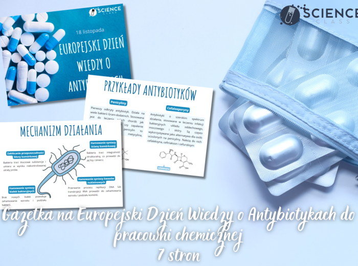 Gazetka na Europejski Dzień Wiedzy o Antybiotykach do pracowni chemicznej