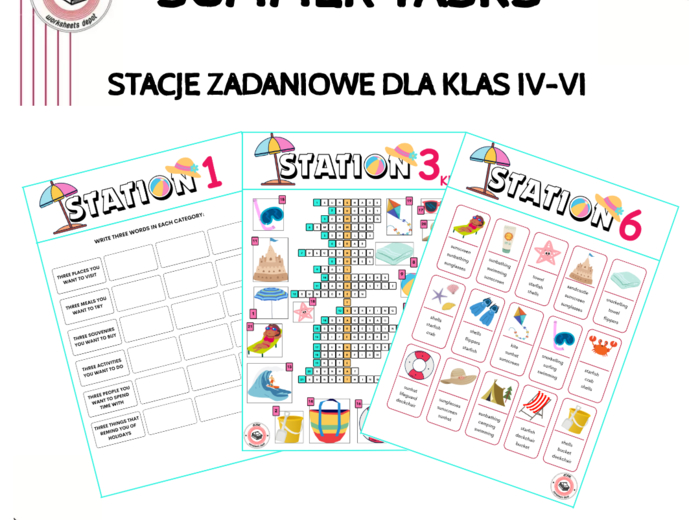 Summer tasks - stacje zadaniowe dla klas IV-VI