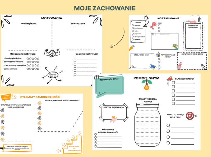 Moje zachowanie - karty pracy i samoocena