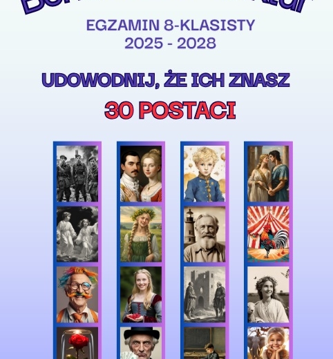 Bohaterowie lektur kl. 4 - 8 powtórka do egzaminu ósmoklaisty
