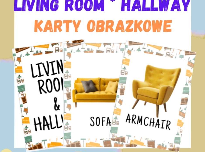 LIVING ROOM, HALLWAY - karty obrazkowe