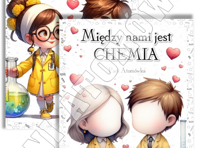 Chemia. Plakat. Szkolna gazetka ścienna. Plakaty chemiczne z motywem MIŁOŚCI do sali chemicznej i nie tylko. Walentynki. Święto zakochanych.