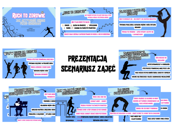 Ruch to zdrowie- jak aktywność chroni przed chorobami - Prezentacja + scenariusz zajęć /Edukacja zdrowotna