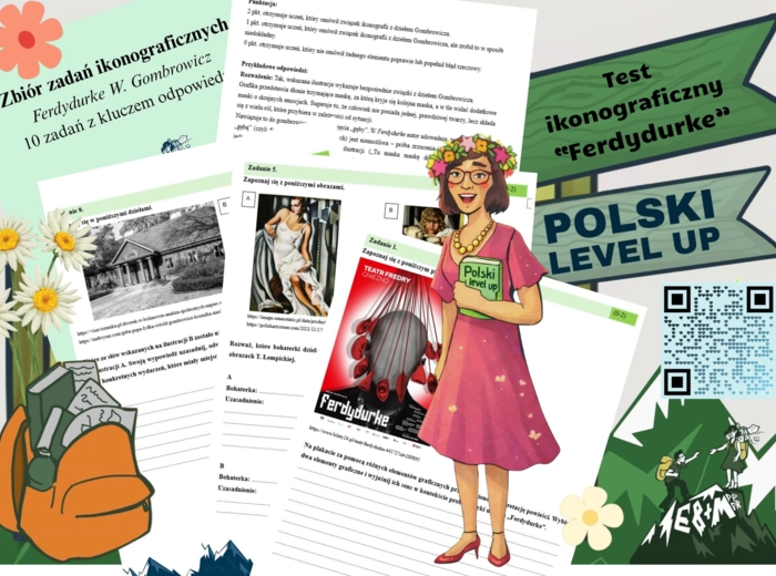 Test ikonograficzny (10 zadań z kluczem odpowiedzi)_Ferdydurke_Polski Level Up