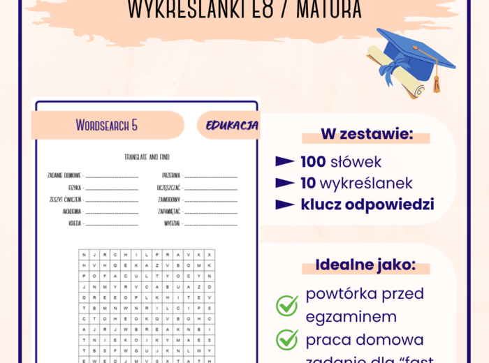 Wykreślanki - Edukacja | Egzamin 8-klasisty | Matura