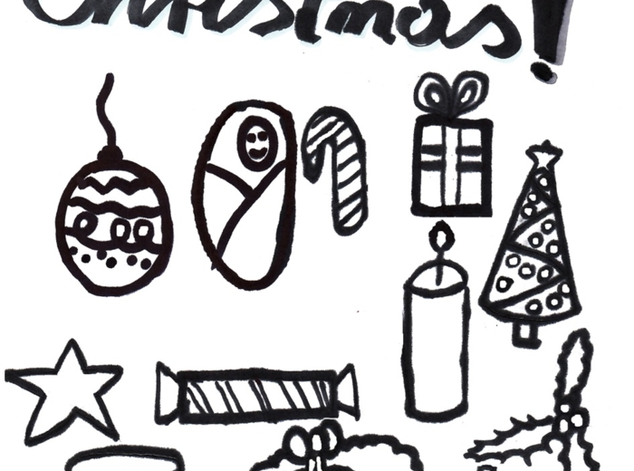 Christmas Card Coloring Page