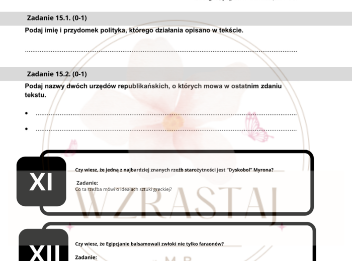 Na osi czasu - starożytność - powtórka do matury