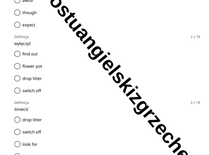 English Class A2 – Unit 7 – testy