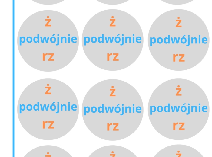 Podwójnie z wyrazami rz i ż - ortograficzna gra typu dobble