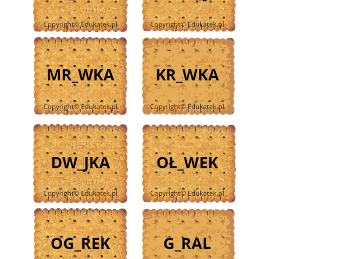 Ciasteczkowa ortografia – zabawa ortograficzna