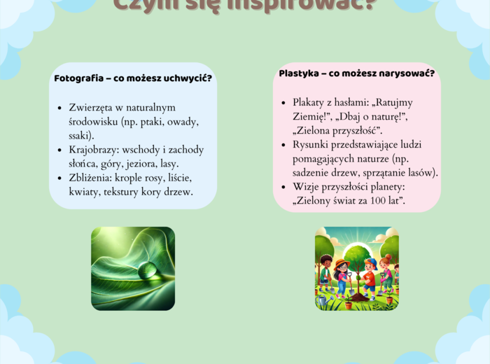 Konkursy przyrodnicze. Konkurs fotograficzny. Konkurs plastyczny