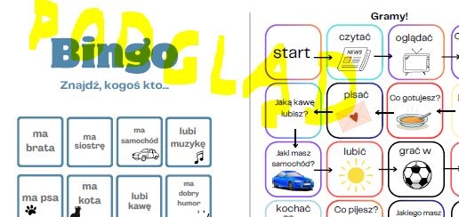 Ćwiczymy biernik - gry i zabawy poziom A1