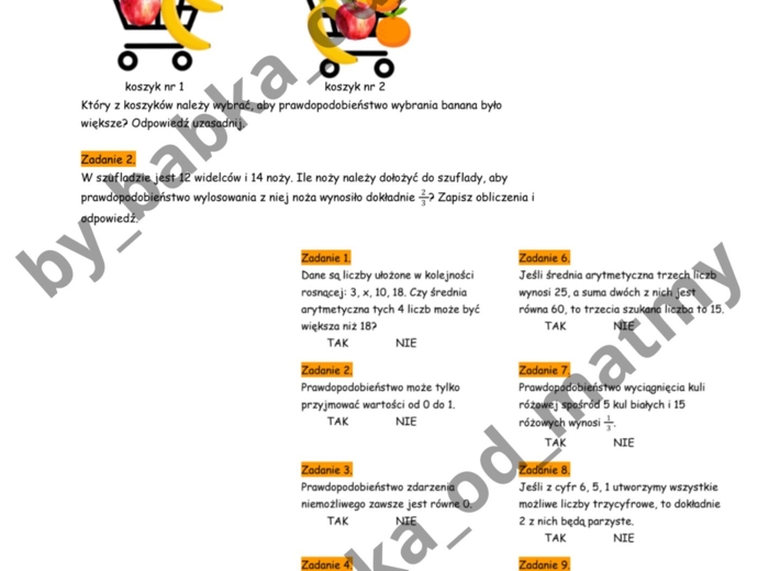 Zeszyt przygotowań do E8 z matematyki - CAŁOŚĆ! - 21 zestawów -
