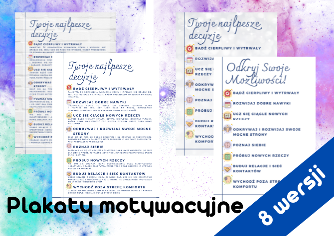 Plakaty motywacyjne - Twoje najlepsze decyzje, Odkryj swoje możliwości