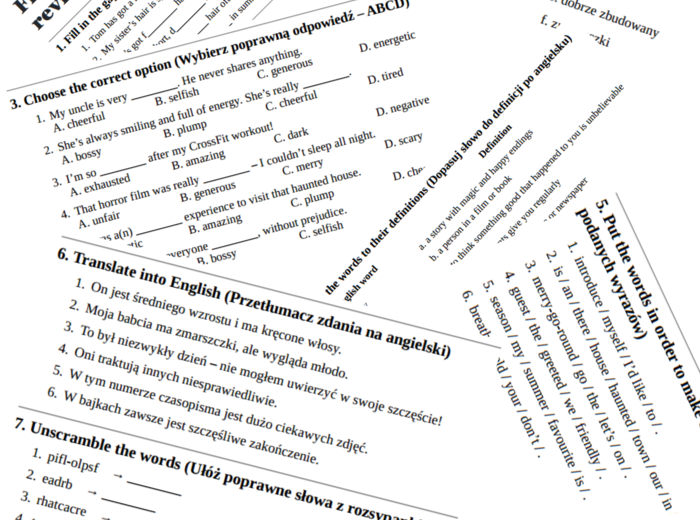 Flash 7 – Module 1 – vocabulary revision