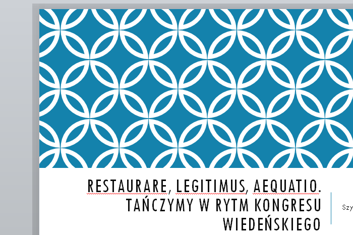 Prezentacja - kongres wiedeński