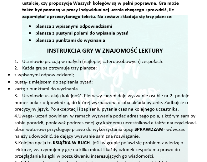 "OPOWIEŚĆ WIGILIJNA"- GRAMY W ZNAJOMOŚĆ LEKTURY