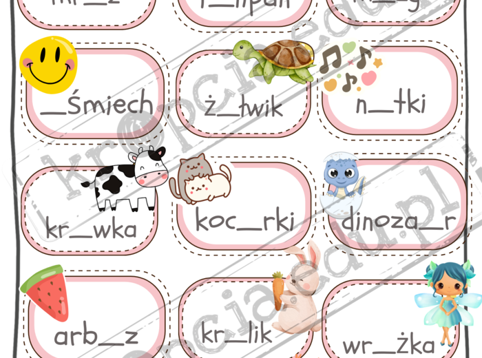 PROJEKT Pogotowie Ortograficzne GABINET ORTO-kulisty ćwiczenia i zadania