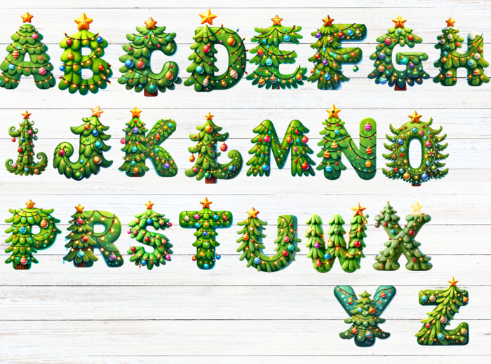 Alfabet - choinka
