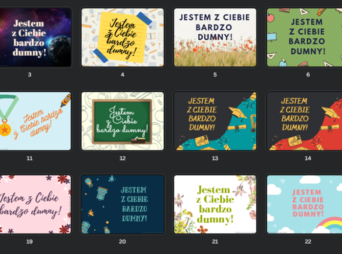 Plakaty - Jestem z Ciebie bardzo dumny!