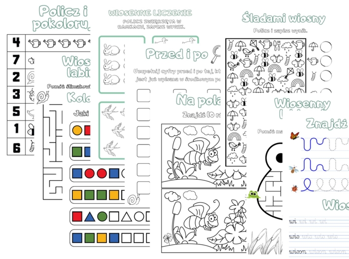 Wiosna - pakiet materiałów edukacyjnych 3 w 1