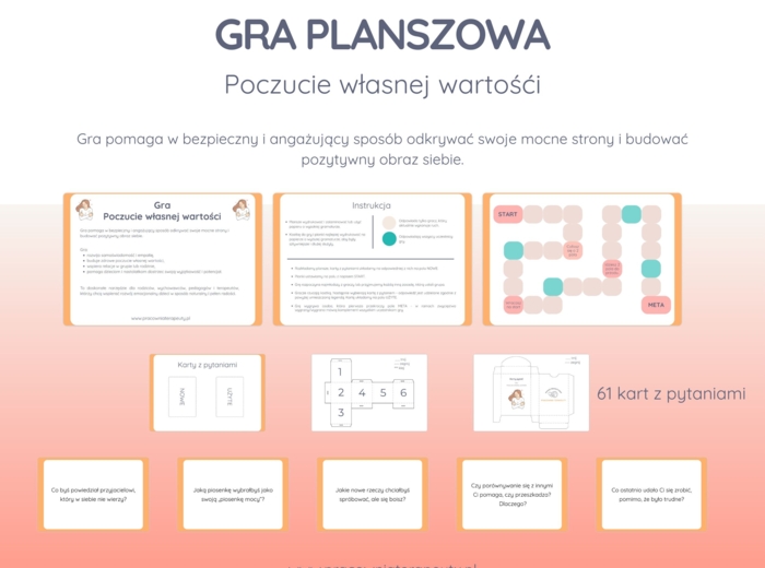 Gra planszowa - poczucie własnej wartości