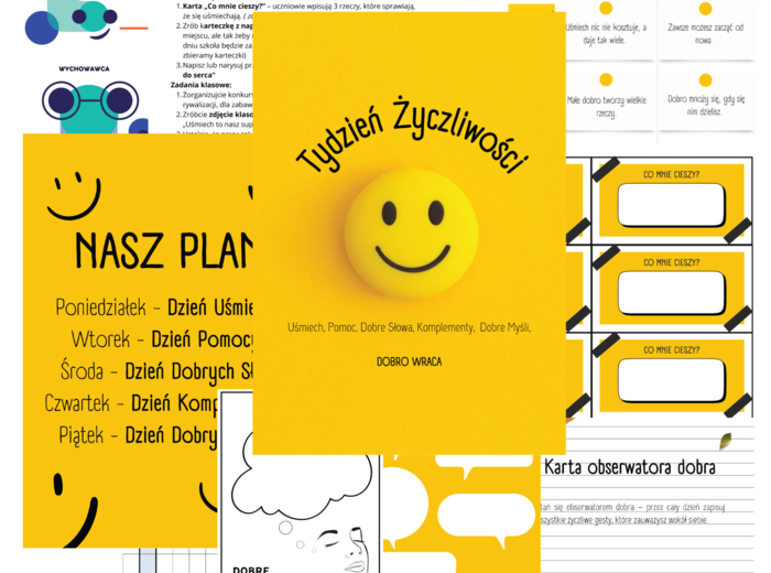 Tydzień Życzliwości – zestaw gotowych materiałów dla klas 1–8