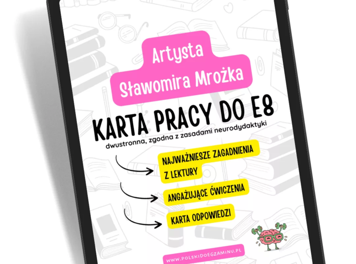 Artysta Sławomira Mrożka – Karta pracy do egzaminu ósmoklasisty