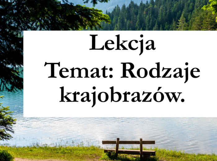 klasa 4 - Co to jest krajobraz? - prezentacja
