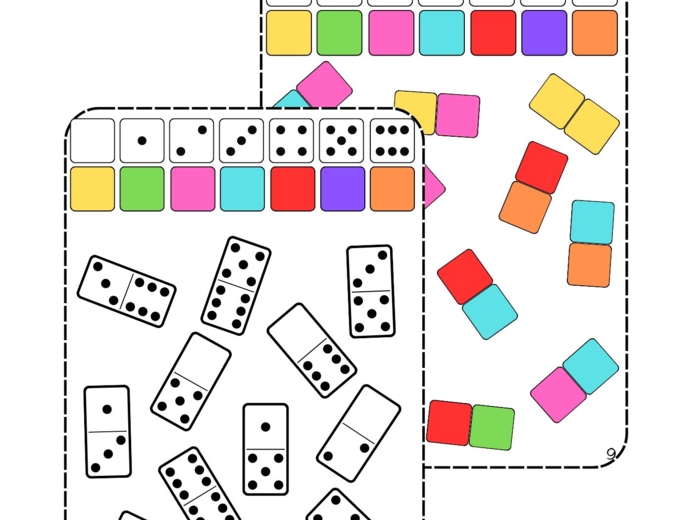 Kolorowe domino - Dzień Kropki. Kodowanie