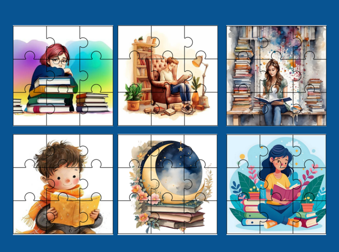 DZIEŃ KSIĄŻKI - PUZZLE – 18 obrazków