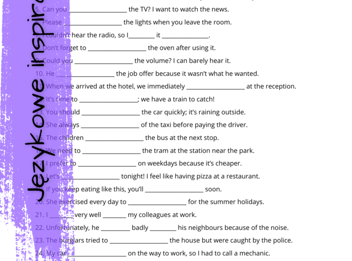 Phrasal Verbs & Adjectives! E8 - Egzamin ósmoklasisty