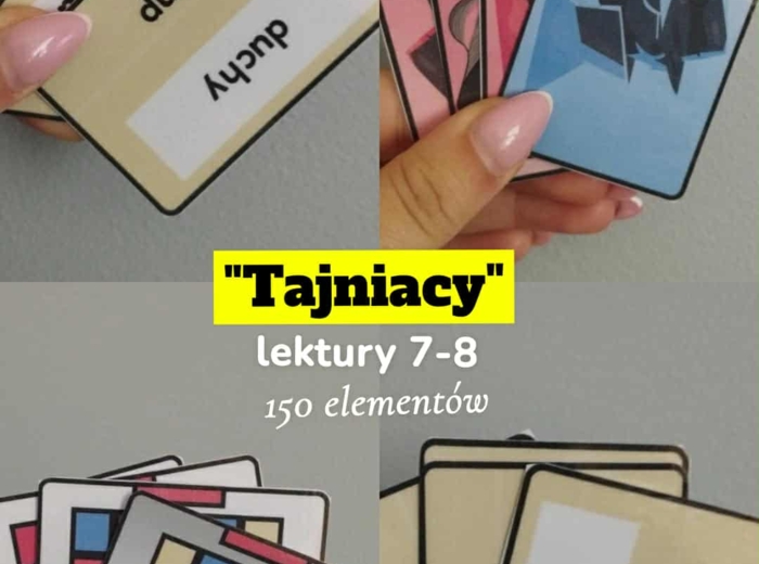 "Tajniacy" - lektury 7-8 szkoła podstawowa 150 elementów