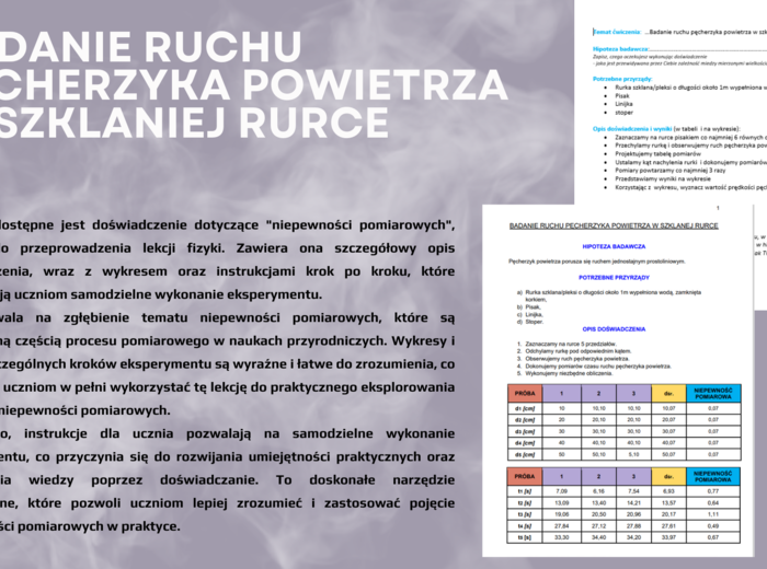 NIEPEWNOŚCI POMIAROWE - fizyka