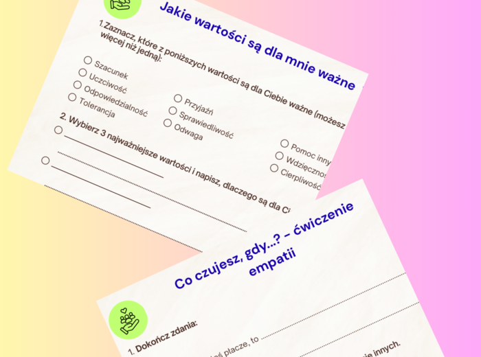Karty pracy na godzinę wychowawczą: empatia, wartości