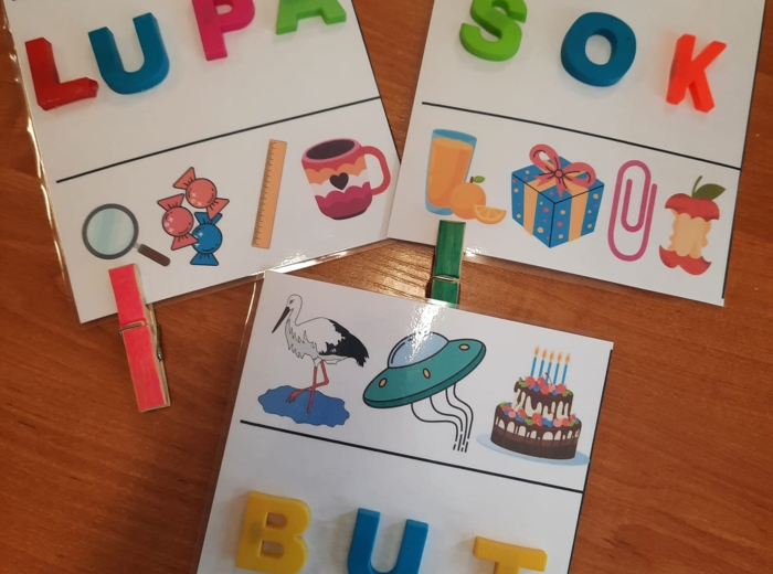 Analiza i synteza głoskowa wyrazu - zabawa klamerkowa