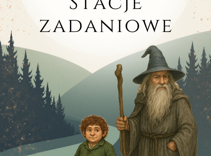 8 stacji zadaniowych, Hobbit czyli tam i z powrotem + klucz odpowiedzi