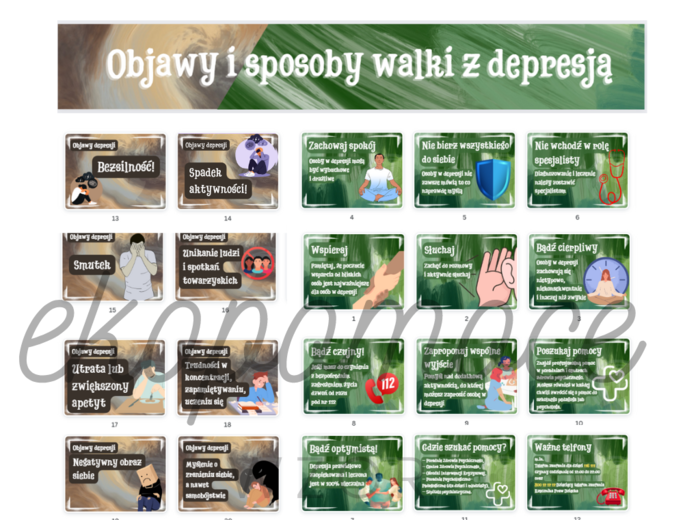 Gazetka na Dzień walki z depresją - gazetka szkolna na temat walki z depresją - PREZENTACJA GRATIS