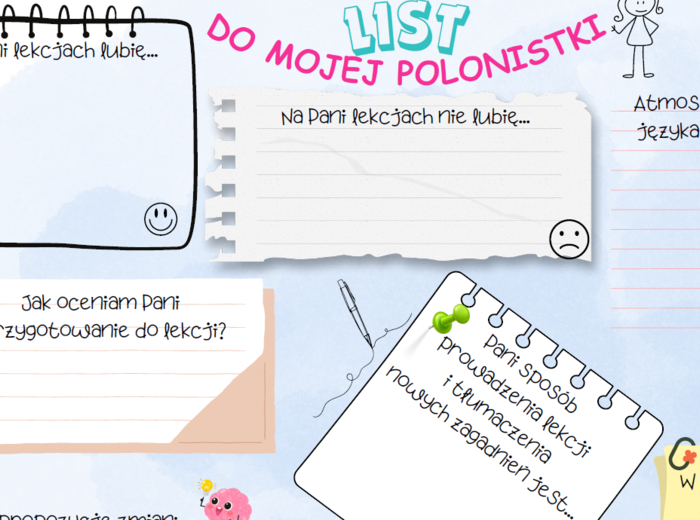 List do mojej polonistki - ocena nauczyciela, mianowanie, awans zawodowy, polonista
