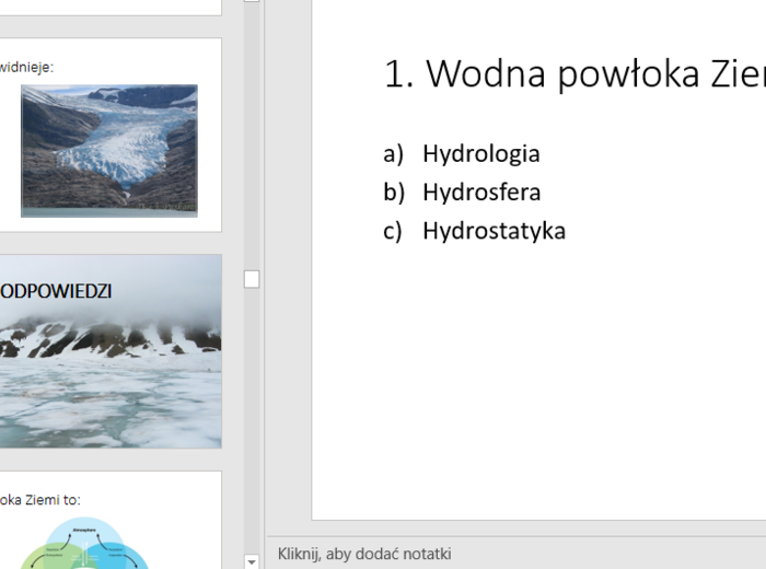 QUIZ HYDROLOGICZNY