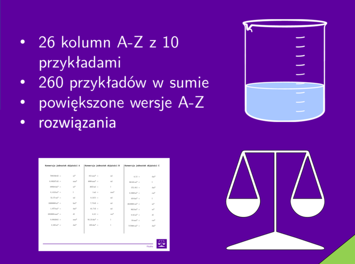 Konwersja jednostek objętości | matematyka | 26 kolumn