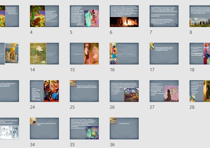 Prezentacja - powtórzenie wiadomości o baśniach. klasa 4, 5 lub 8. (egzamin)