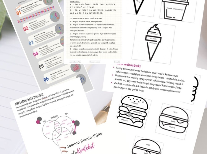„Skuteczne notatki” - przewodnik dla nauczycielki/nauczyciela + materiały do druku + webinar